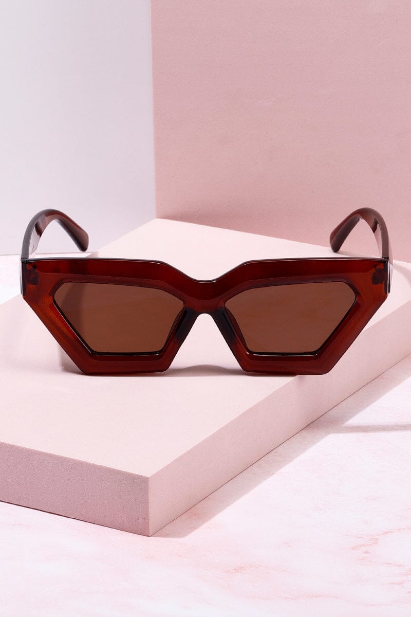 Majorca Puff Frame Sunglasses Sunglasses mure + grand Brown/Brown 