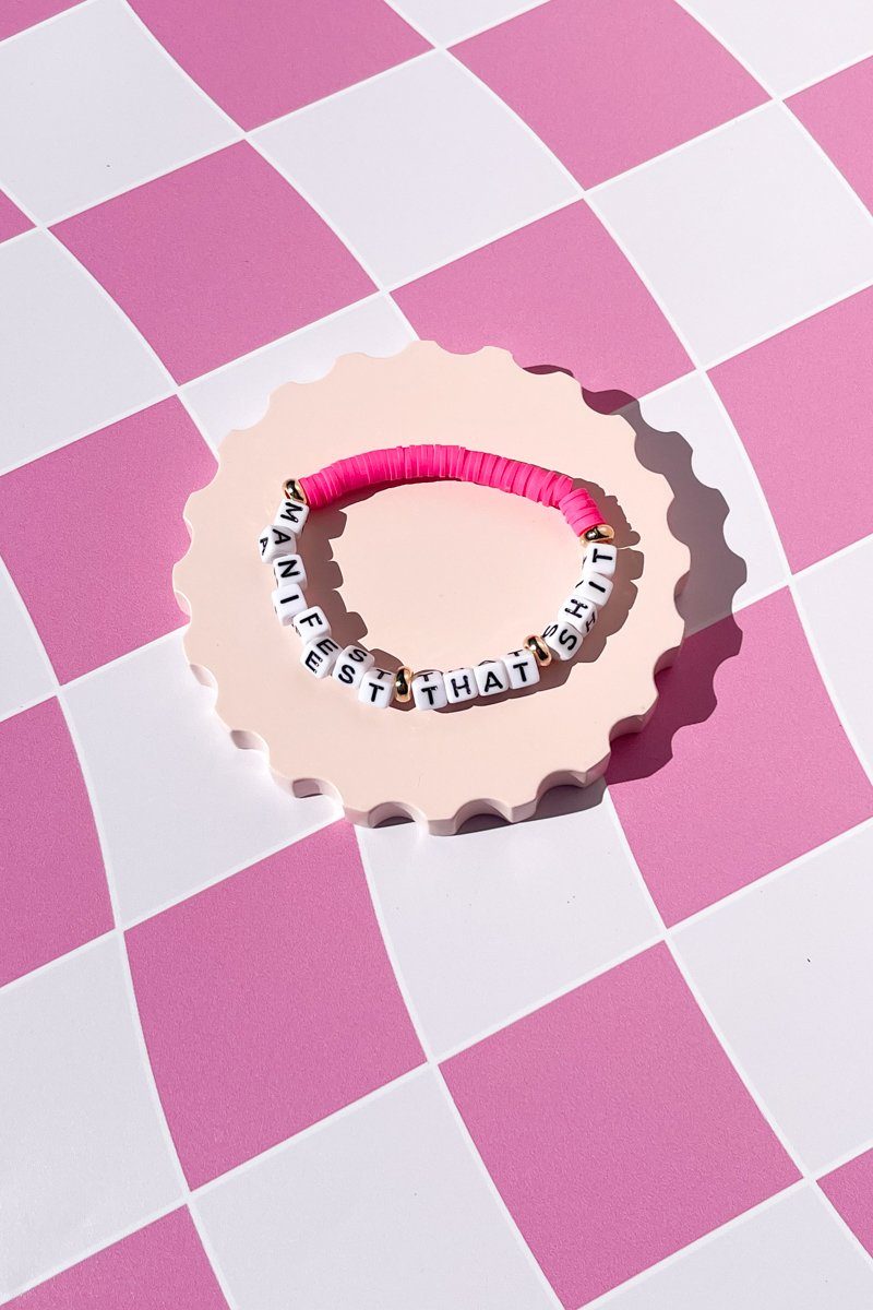 Manifest That Shit Inspirational Beaded BraceletMure + Grand