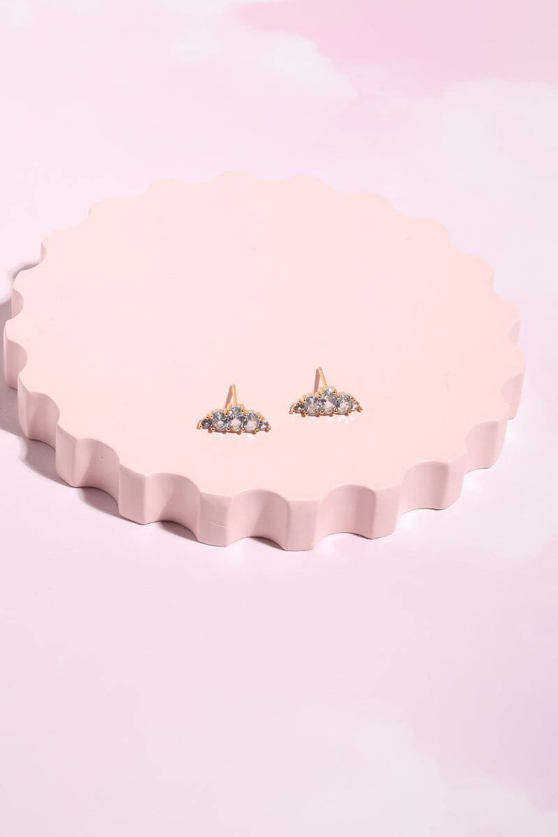 Marella Crystal Cluster Sterling Silver Stud Earrings Earrings mure + grand 