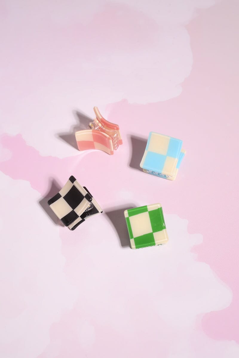 Mini Checkered Claw Clip Hair Accessory mure + grand 