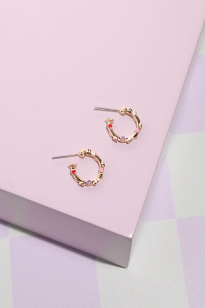Mini Confetti Hoop Earrings Earrings Mure + Grand Rainbow 