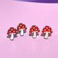 Mushroom Enamel Charm Stud Earrings Earrings Mure + Grand 