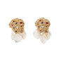 Nava Jewel Pearl Drop Earrings Earrings Mulberry & Grand 