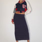 Navy Garment Ribbed Midi Skirt Clothing Bailey Rose 