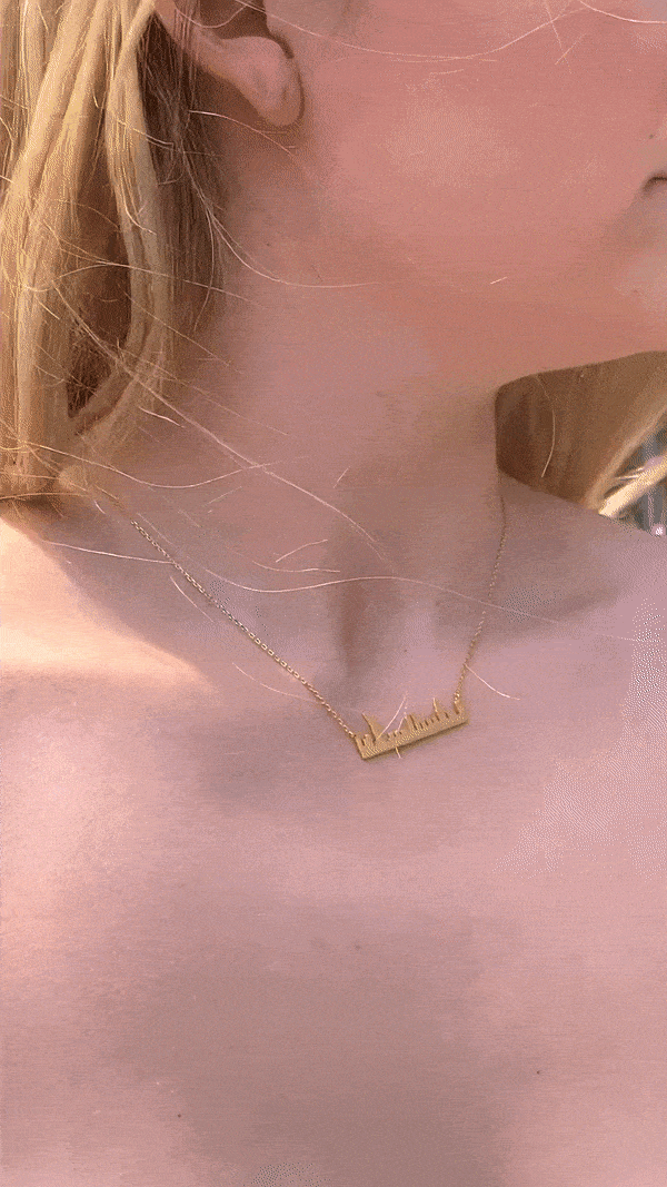 New York Skyline Necklace Sterling Silver Necklace Mure + Grand 