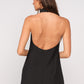 Odile Low Back Feather Trim Mini Dress Clothing Sky to Moon 