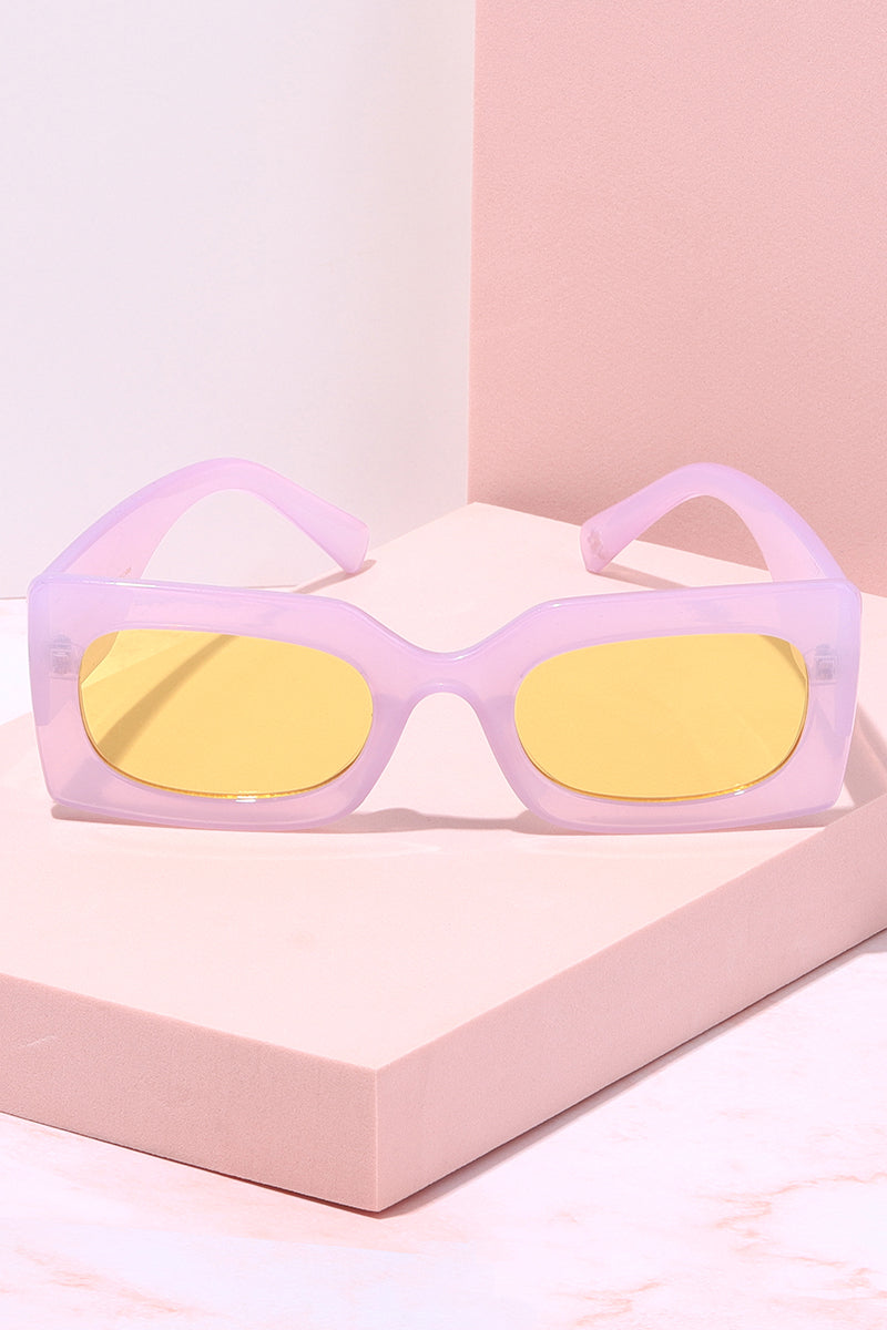 Rectangular frame sunglasses