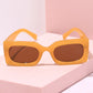 OOO Rectangle Frame Sunglasses Sunglasses Mure + Grand Orange/Brown 