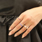 Overlapping Crystal + Enamel Sterling Silver Ring Rings Mure + Grand 