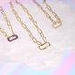 Paper Clip Chain Diamond Carabiner Necklace Necklaces mure + grand 