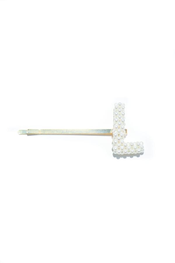 Pearl Initial Bobby Pin