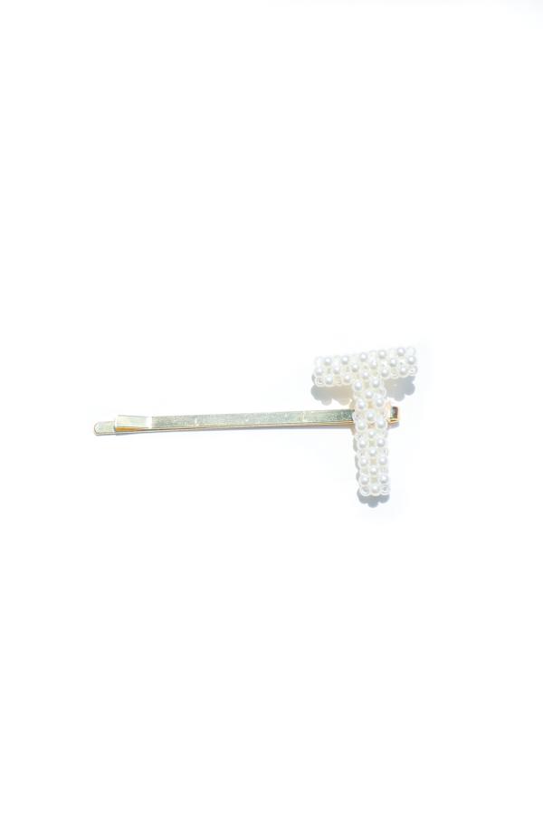 Pearl Initial Bobby Pin