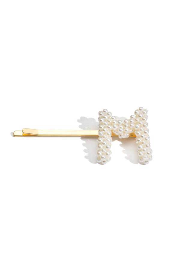 Pearl Initial Bobby Pin