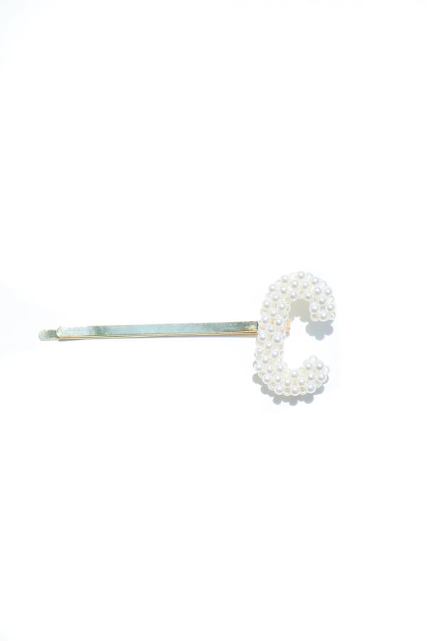 Pearl Initial Bobby Pin