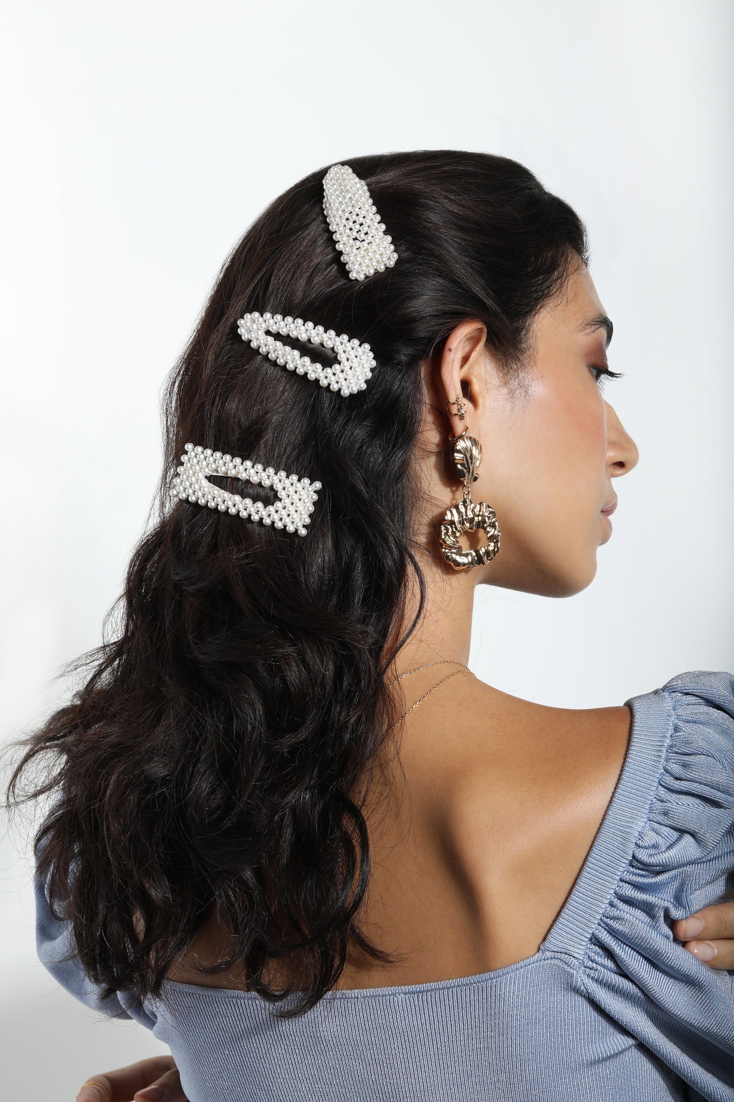 Pearl Rectangle Barrette