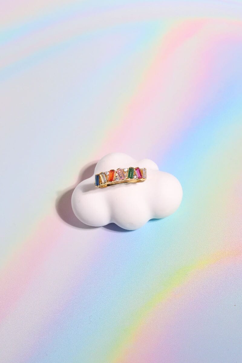 Philia Rainbow Crystal Sterling Silver RingMure + Grand