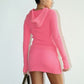 Pink Garment Washed Mini Skirt Clothing Bailey Rose 
