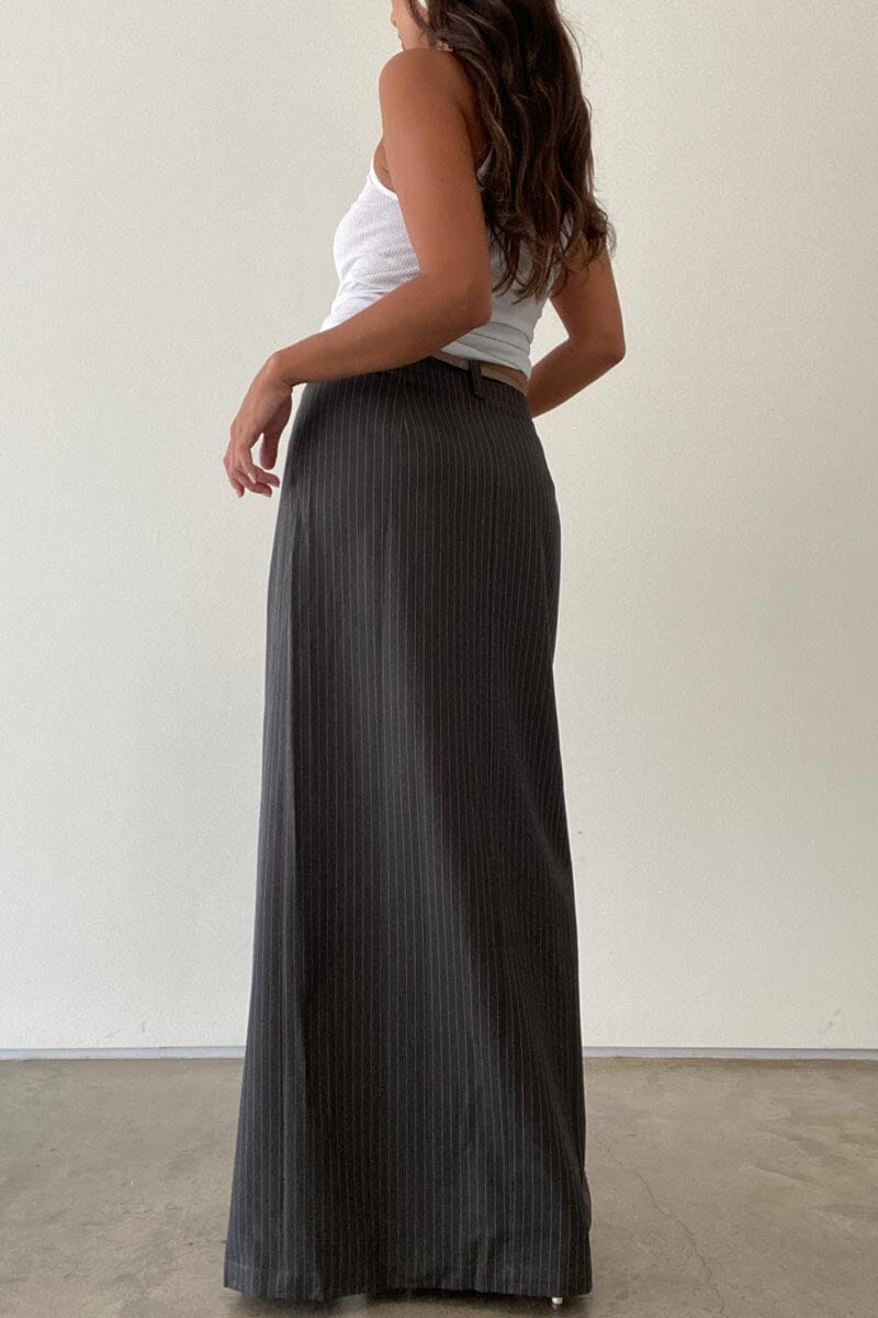 Pinstripe Maxi Skirt Clothing Et Clet 