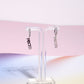 Pisces Crystal Zodiac Charm Dangle Earrings Earrings Mure + Grand Silver 