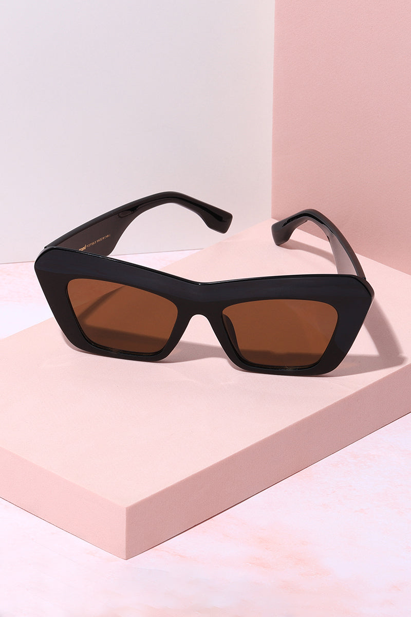 Playa Cat Eye Frame Sunglasses Sunglasses Mure + Grand Black/Brown 