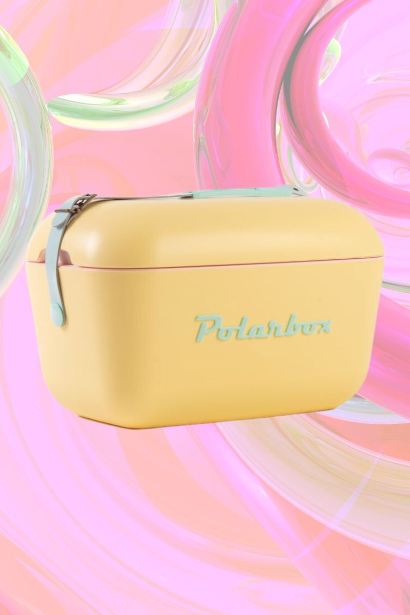 Polarbox Portable Cooler Bags mure + grand Yellow Cyan 