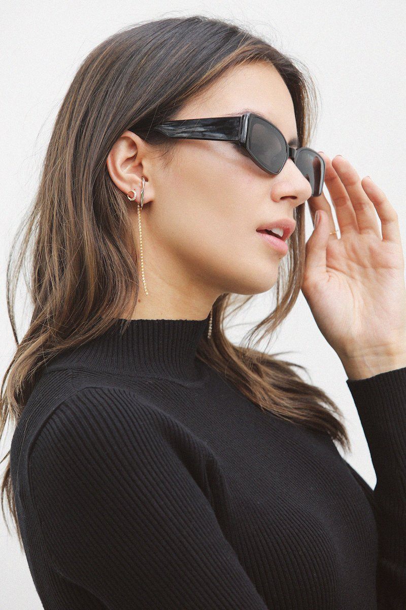 Poolside Sunglasses in Black by Mulberry and Grand