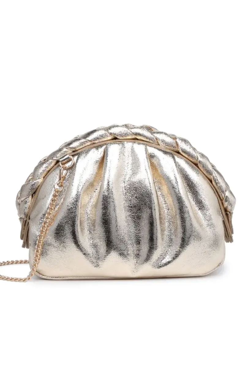 What a Rock Silver Clutch | Silver clutch purse, Silver clutch, Long silver  chains