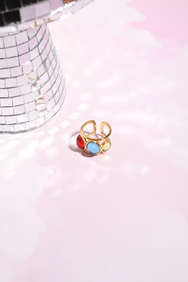 Precious Stone Stacking Ring Rings mure + grand Blue 6 
