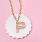 Pressed Flower Initial Necklace Necklace Mure + Grand P 