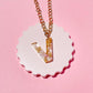 Pressed Flower Initial Necklace Necklace Mure + Grand V 