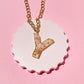 Pressed Flower Initial Necklace Necklace Mure + Grand Y 