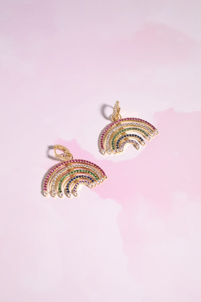Rainbow Charm Dangle Earrings Earrings mure + grand 