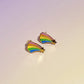 Rainbow Shooting Star Enamel Charm Stud Earrings Earrings Mure + Grand 