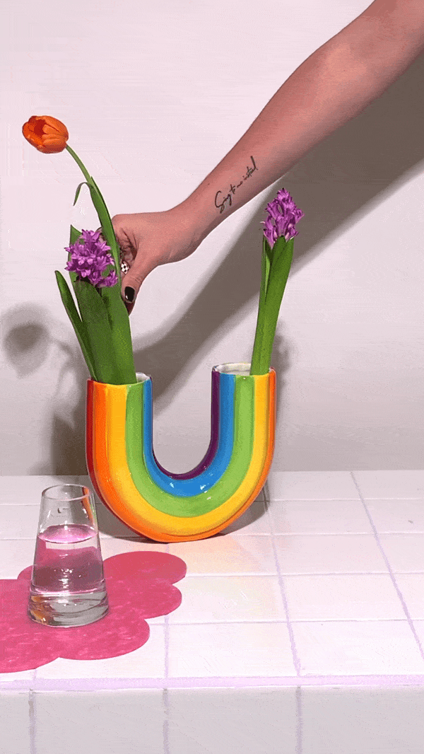 Rainbow Vase Home Decor DOIY Designs 