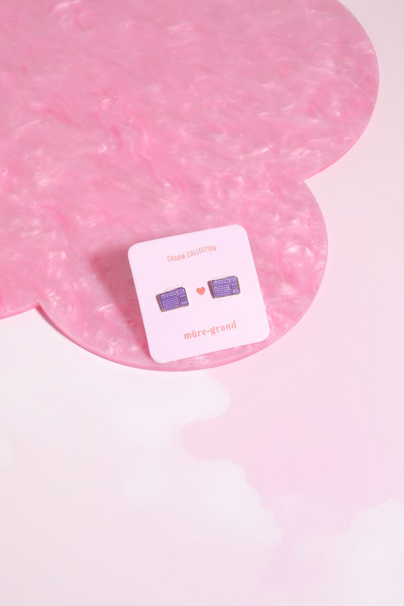 Read All About It Enamel Charm Stud Earrings Earrings mure + grand 