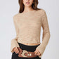 Ribbed Long Sleeve Knit Top Clothing Cotton Candy LA 
