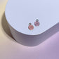 Rose Enamel Dangle Charm Earrings Mure + Grand 