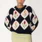 Rose Garden Diamond Sweater Clothing Bailey Rose 
