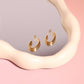 Rounded Thick Hoop Earrings mure + grand 