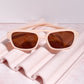 Sandbar Aviator Sunglasses Sunglasses Mulberry & Grand Beige with Brown Lens 