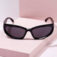 Santa Monica Wrap Around Frame Sunglasses Sunglasses mure + grand Black/Black Mirror 