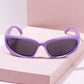 Santa Monica Wrap Around Frame Sunglasses Sunglasses mure + grand Purple/Purple Mirro 