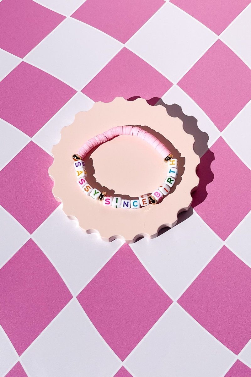 Sassy Since Birth Inspirational Beaded BraceletMure + Grand
