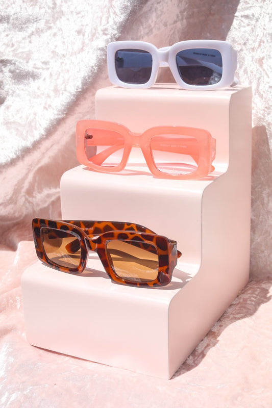 Seas the Day Chunky Rectangle Sunglasses Sunglasses Mulberry & Grand 