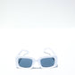 Seas the Day Chunky Rectangle Sunglasses Sunglasses Mulberry & Grand White 