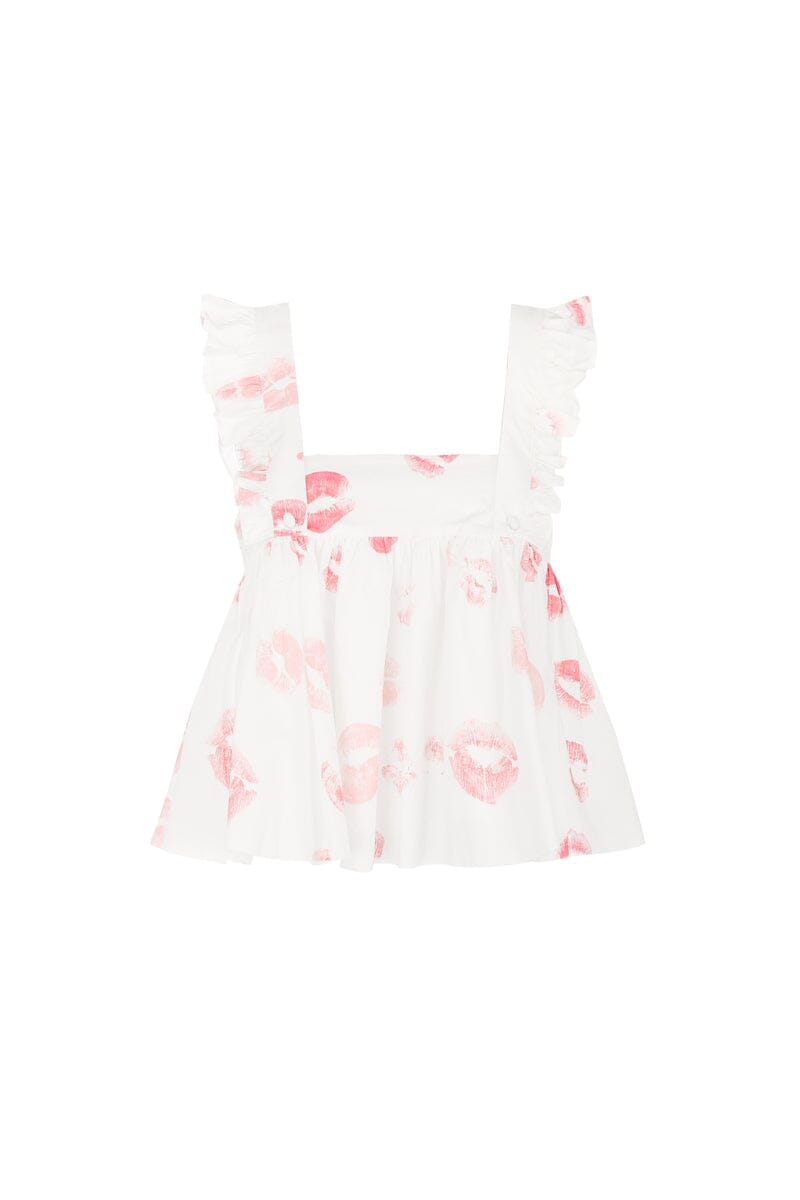 Selkie Kiss on the Lips Ruffle Apron Top Clothing Selkie 