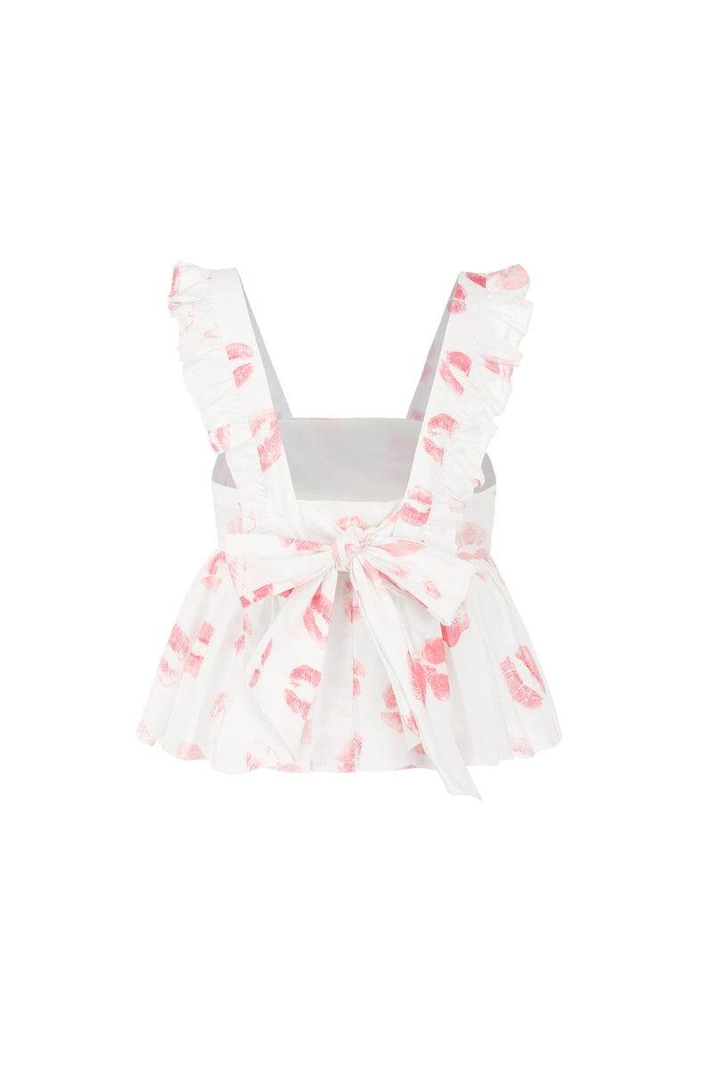 Selkie Kiss on the Lips Ruffle Apron Top Clothing Selkie 
