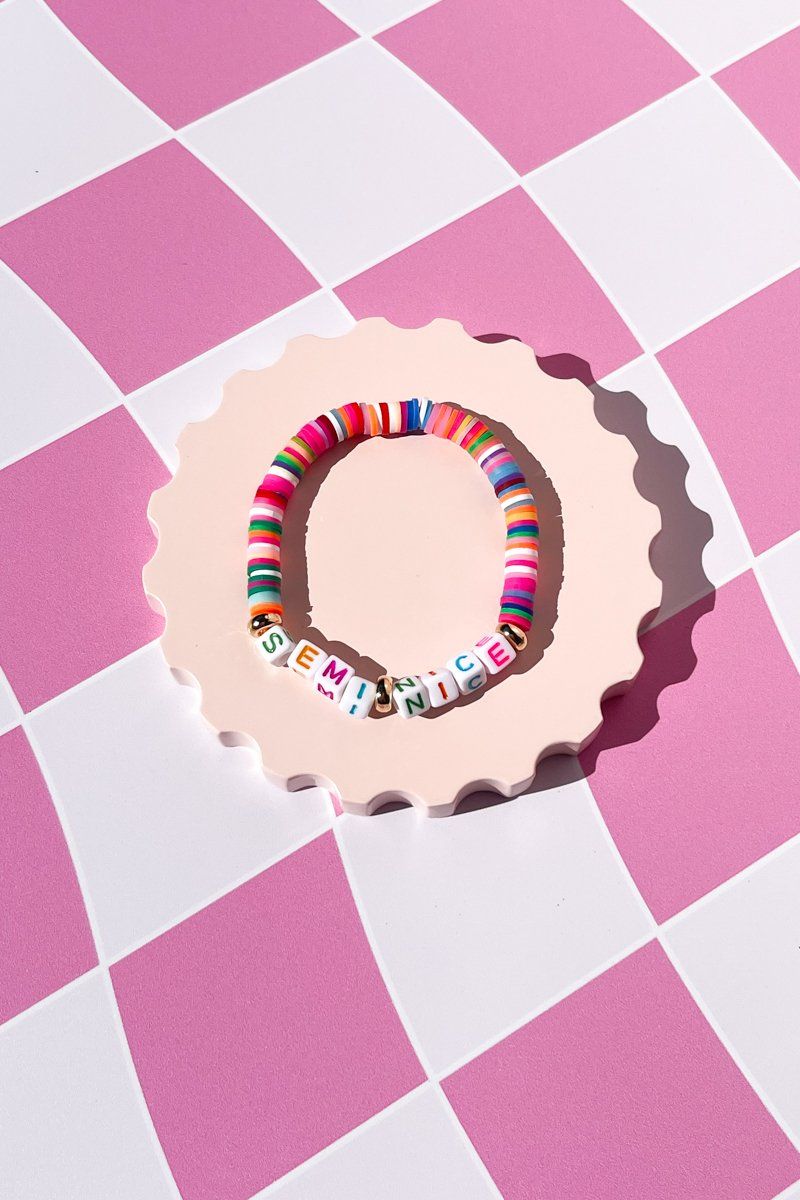Semi Nice Colorful Inspirational Beaded BraceletMure + Grand