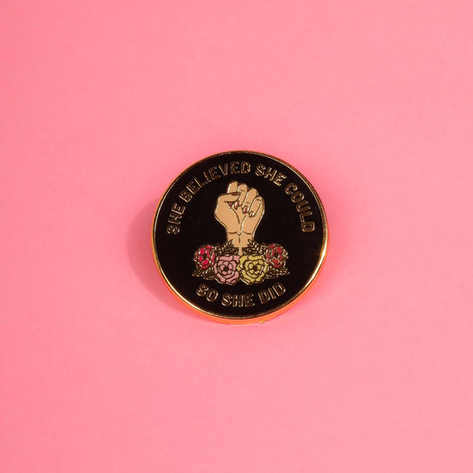She Believed She Could So She Did Enamel Pin Enamel Pin Patches & Pins 