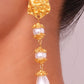 Silas Pearl Dangle Earrings Earrings mure + grand 
